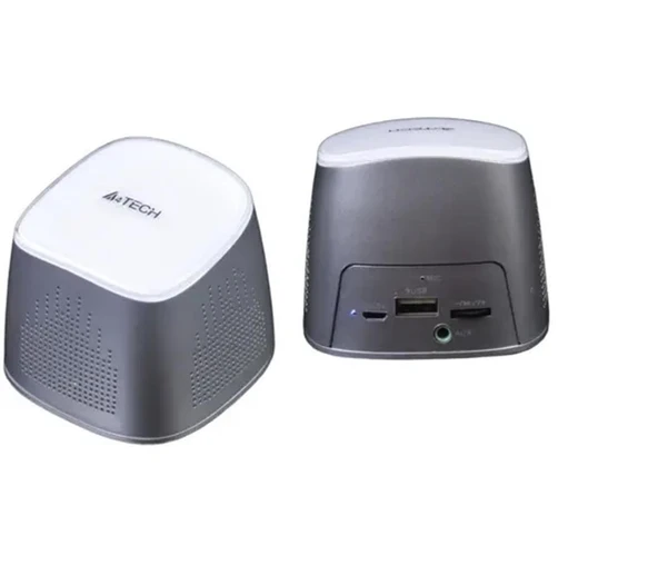 A4 Tech BTS-03 BT Şarj Edilebilir PowerBank Ses Bombası Beyaz Speaker ürün görseli 1