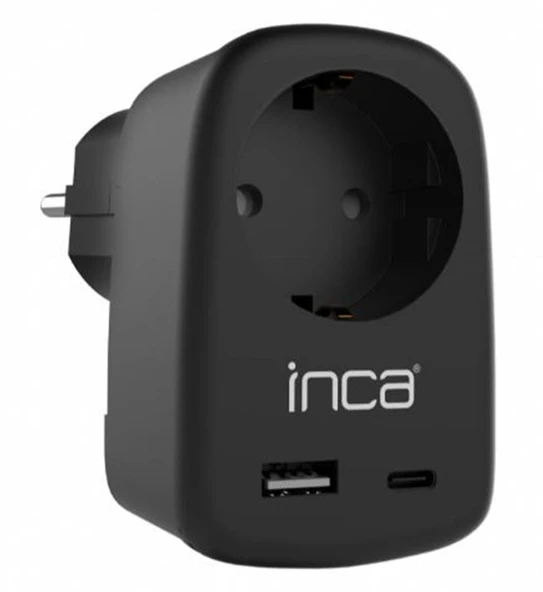 INCA IPW-42SY TYPE-C+ USB-A Giriş Soketli Duvar Prizi ürün görseli 1