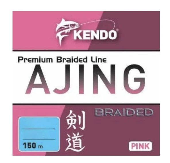 Kendo Ajing Premium Braided Line Pink 150m Örgü İp 0.055mm ürün görseli 1