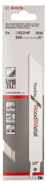 Flexible For Wood-Metal Panter Testere S922HF 5li ürün görseli 1