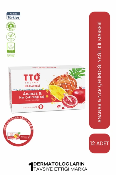 TTO THERMAL Ananas Ve Nar Çekirdeği Yağ İçern Kil Maskesi ürün görseli 1
