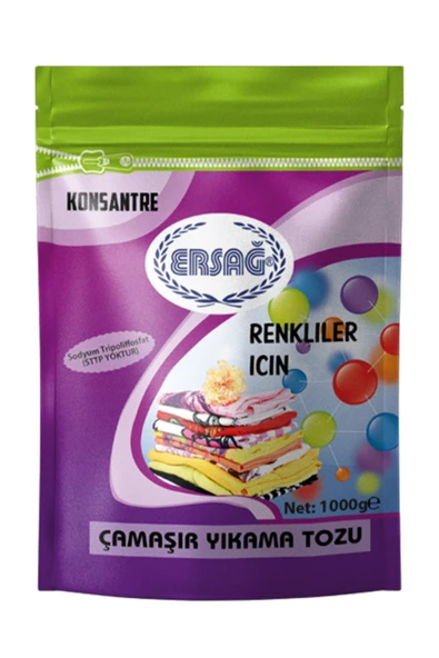 ERSAĞ RENKLİLER İÇİN ÇAMAŞIR YIKAMA TOZU 1000 GR ürün görseli 1