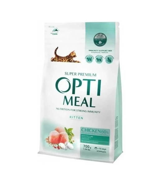 Optimeal Tavuk Etli Yavru ve Hamile Kediler İçin Açık Kedi Maması 1 Kg ürün görseli 1