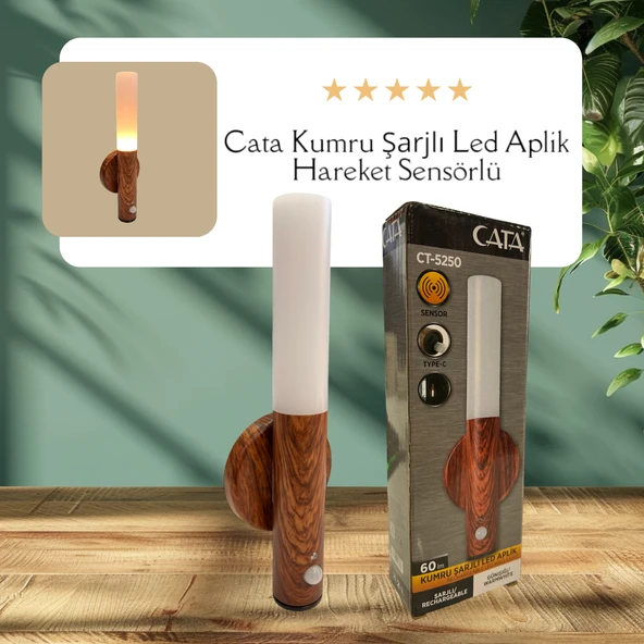 CATA CT-5250 KUMRU LED APLİK ürün görseli 1