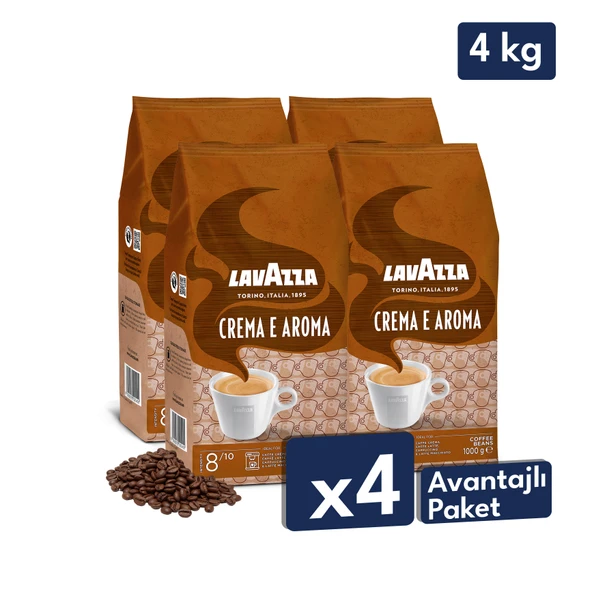 Crema E Aroma Espresso Çekirdek Kahve 4'lü Avantajlı Paket ürün görseli 1