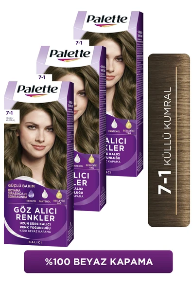 Palette Göz Alıcı Renkler 7-1 Küllü Kumral x 3 Adet ürün görseli 1