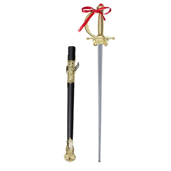 Altın Renk Kabzalı Oyuncak Şövalye Kılıcı – 68 cm ürün görseli 1