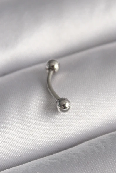 Mey İthalat® 316L Çelik Gümüş Renk Topçuk Model Piercing ürün görseli 1