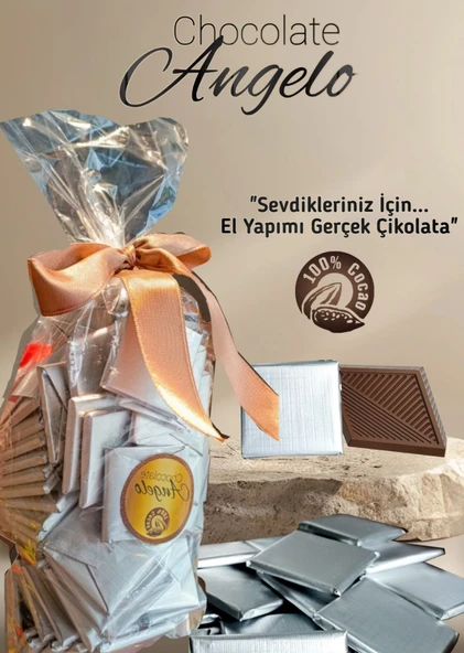 Angelo Chocolate Gümüş Sargılı 100 Adetli Madlen Çikolata ürün görseli 1