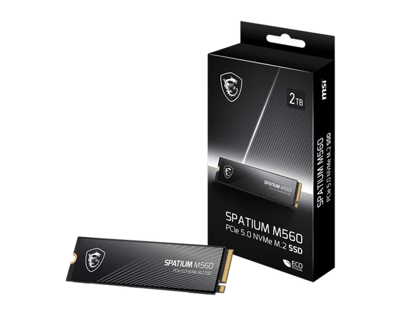 MSI SSD SPATIUM M560 PCIE 5.0 NVME M.2 1TB R:10300 W:8700 ürün görseli 1