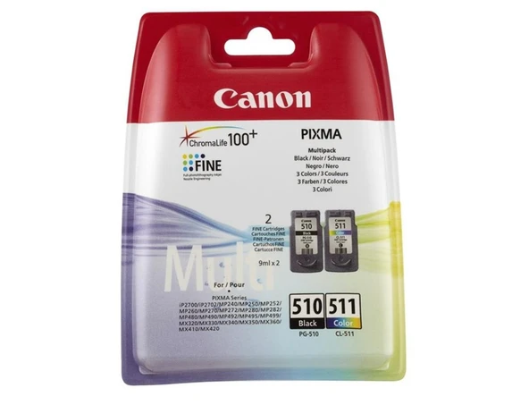 Canon PG-510 CL-511 Photo Value Kağıt Hediyeli 2 li Mürekkep Kartuş ürün görseli 1