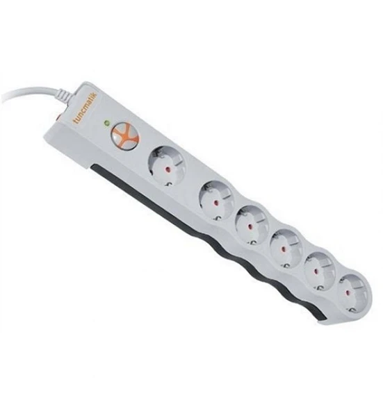 Tunçmatik TSK5015 Powersurge Beyaz Beşli 2 Usb Girişli 1,5 metre Akım Korumalı Priz ürün görseli 1