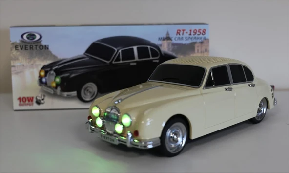 EVERTON RT-1958 Bej Arabalı  Bluetooth Fm-Usb-Tf-Aux Şarjlı Nostaljik Radyo ürün görseli 1