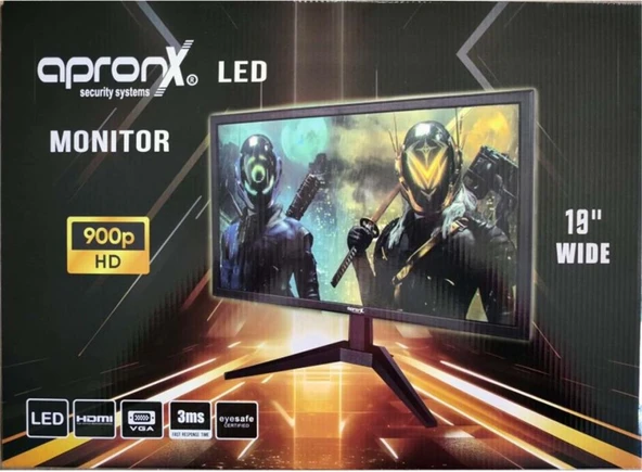 Apronx APX-NW19 900p 19" Led Vga+Hdmi Monitor ürün görseli 1