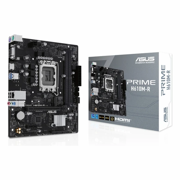 Asus Prime H610M-R-SI DDR5 (5600MHz)OC M.2 VGA/HDMI/DP PCIe 4.0 1700P mATX Anakart ürün görseli 1