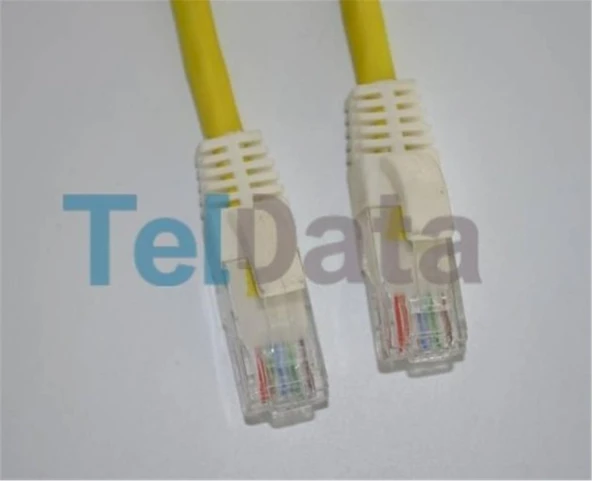 Teldata TLD-030YY Cat6 0.30MT Sarı Utp Patch Kablo ürün görseli 1