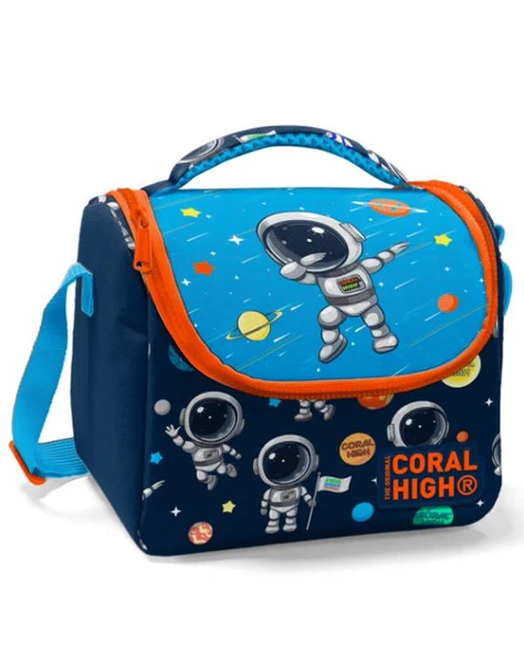 Coral High Kids Lacivert Mavi Astronot Desenli Thermo Beslenme Çantası 11867 ürün görseli 1