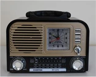 Everton RT-670 Bluetooth Usb-Micro Sd Saatli Nostaljik Radyo - Resim 4