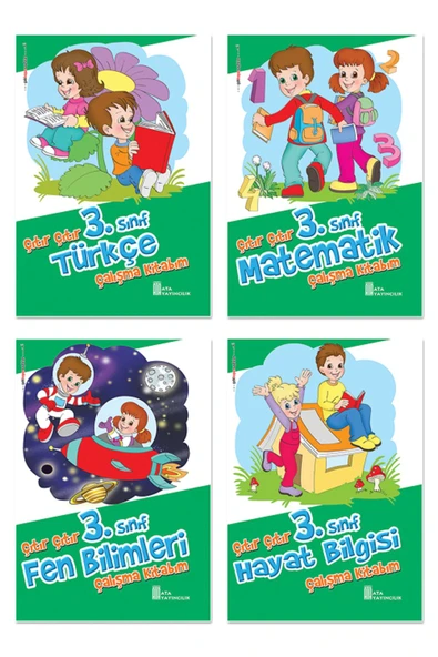 3. Sınıf Çıtır Çıtır Çalışma Kitabım 4'lü Set (Türkçe-Matematik- Fen Bilimleri-Hayat Bilgisi) ürün görseli 1