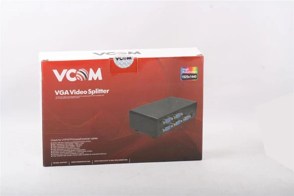 Vcom DD138 1-8 Port 350MHZ Metal Vga Splitter ürün görseli 1