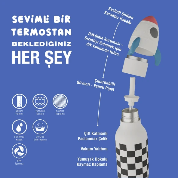Asobu Bestie Bottle - Rocketship - Resim 4
