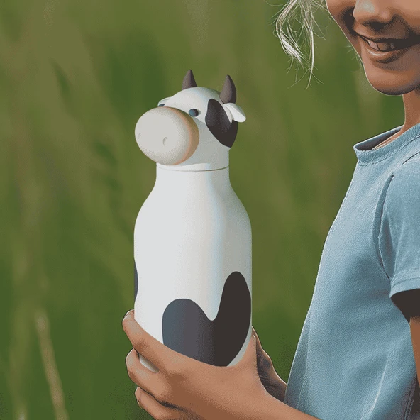 Asobu Bestie Bottle - Cow - Resim 6