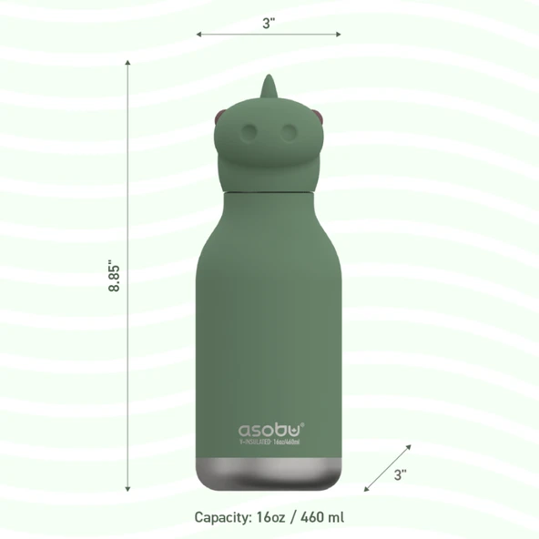Asobu Bestie Bottle - Dinosaur - Resim 6