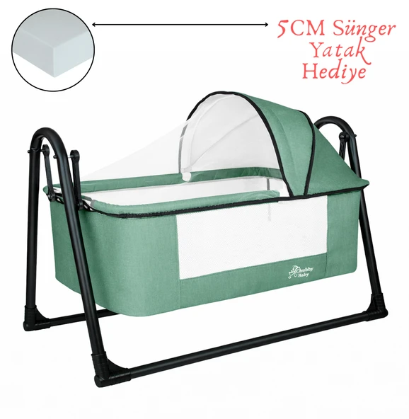 CHUBBY BABY First Class Portatif Sepet Beşik Silinebilir Kumaş 5 CM SÜNGER YATAK ürün görseli 1