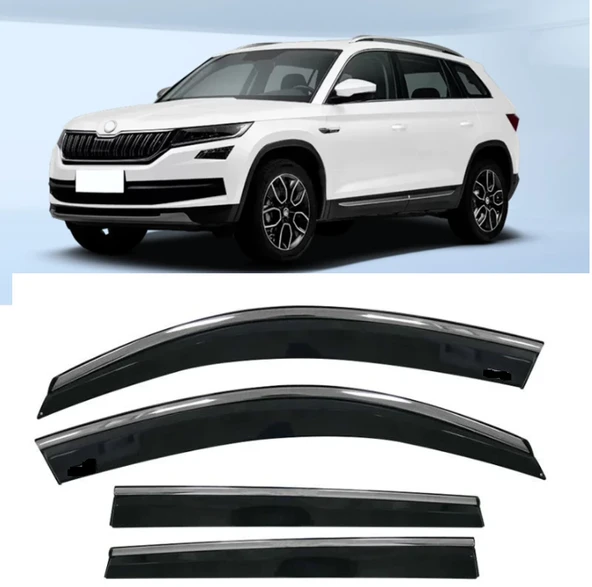 Skoda Kodiaq 2017+ Kromlu Cam Rüzgarlığı İthal ürün görseli 1