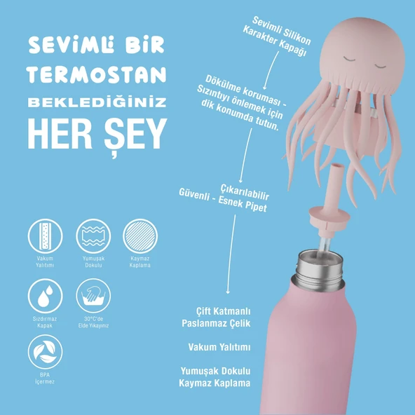 Asobu Bestie Bottle - JellyFish - Resim 4