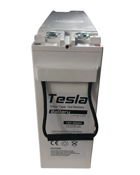 TESLA 12V 200AH SOLAR JEL AKÜ (YENİ ÜRETİM) ürün görseli 1
