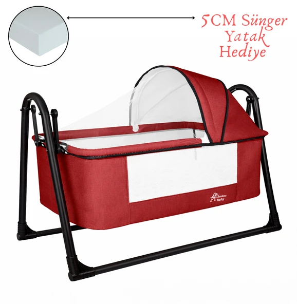 CHUBBY BABY First Class Portatif Sepet Beşik Silinebilir Kumaş 5 CM SÜNGER YATAK ürün görseli 1
