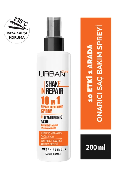 Urban Care Shake N Repair 10-in-1 Onarıcı Etkili Durulanmayan Saç Bakım Spreyi 200 ml-vegan ürün görseli 1