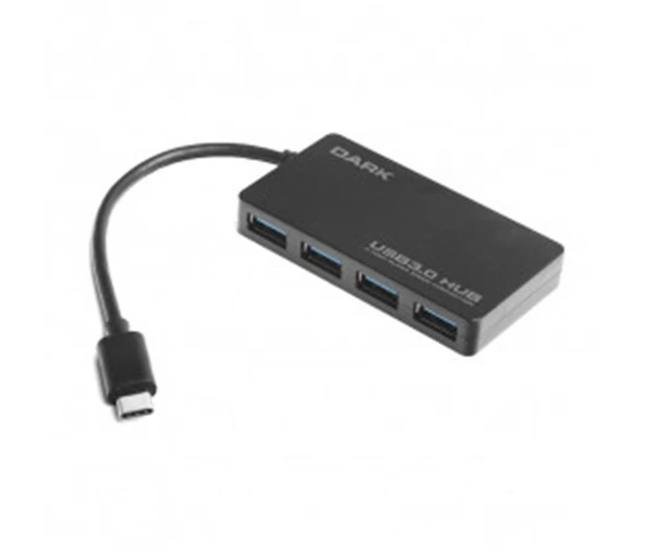Dark Connect Master U31X4, USB3.1 Type-C to 4 Port Type-A HUB ürün görseli 1