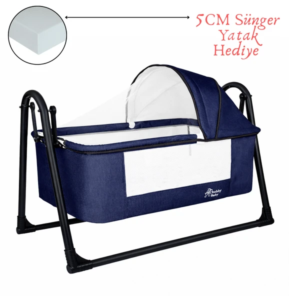 CHUBBY BABY First Class Portatif Sepet Beşik Silinebilir Kumaş 5 CM SÜNGER YATAK ürün görseli 1