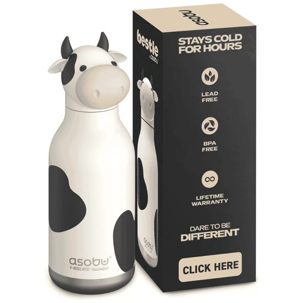 Asobu Bestie Bottle - Cow - Resim 7