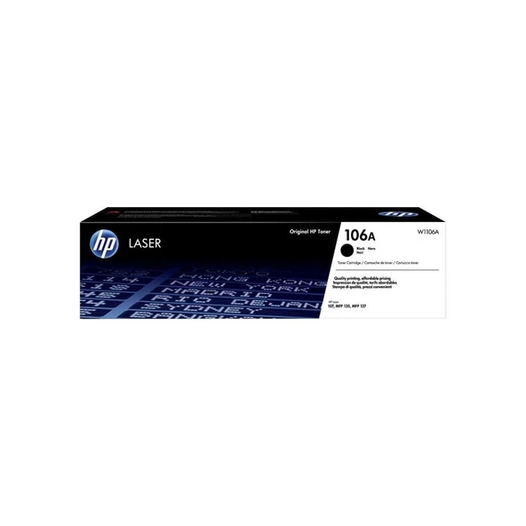 HP 106A Black Siyah 1.000 Sayfa Toner W1106A ürün görseli 1