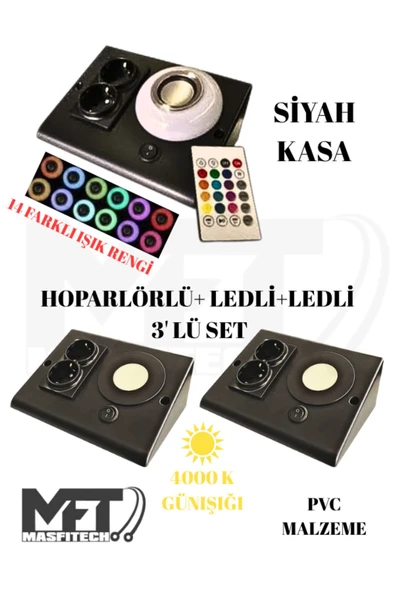 Masfitech Dolap Ve Tezgah Altı Bluetooth Müzik Çalar Ve Ledli Prizmatik Venüs (3'LÜ SET) 4000K GÜNIŞIĞI ürün görseli 1