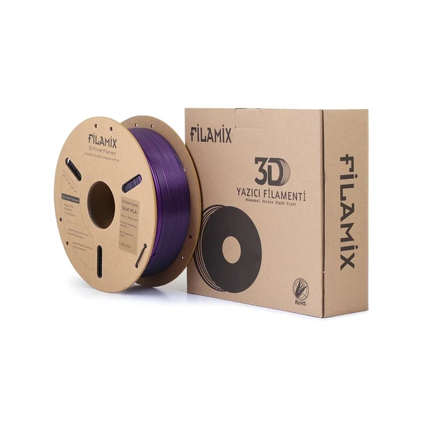 Filamix Magic Pla Siyah Mor 1kg İpeksi Parlaklık - Urhanshop Gönderimli ürün görseli 1
