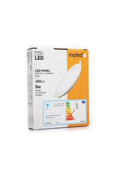 İnoled 6w Yuvarlak Sıva Altı Led Panel (beyaz-6500k) ürün görseli 1