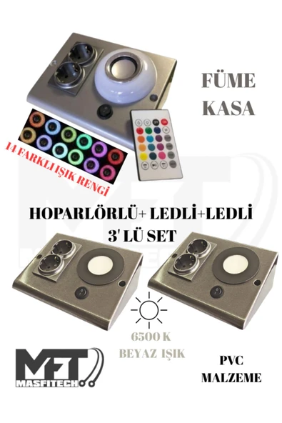 Masfitech Dolap Ve Tezgah Altı Bluetooth Müzik Çalar Ve Ledli Prizmatik Venüs (3'LÜ SET) 6500K BEYAZ IŞIK ürün görseli 1