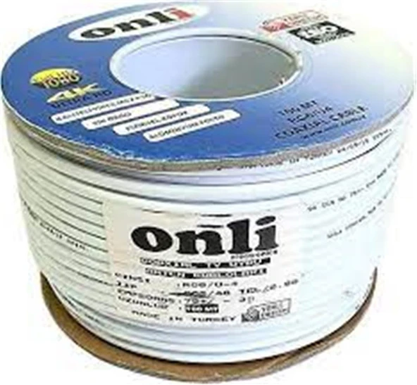 Onli ON-4803 RG6-U4 48 Tel 0,90 CCS-AL 100 metre Anten Uydu Kablosu ürün görseli 1