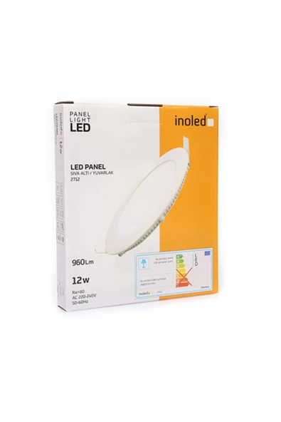 İnoled 12w Yuvarlak Sıva Altı Led Panel (gün Işığı-3300k) ürün görseli 1