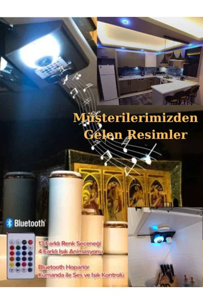 Masfitech Dolap Ve Tezgah Altı Bluetooth Müzik Çalar Prizmatik Venüs Uzatma Kablolu (2 METRE KABLO) ürün görseli 1