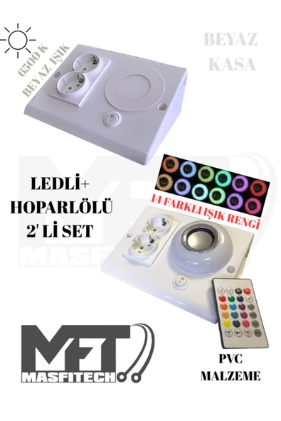 Masfitech Dolap Ve Tezgah Altı Bluetooth Müzik Çalar Ve Ledli Prizmatik Venüs (2'Lİ SET) ürün görseli 1