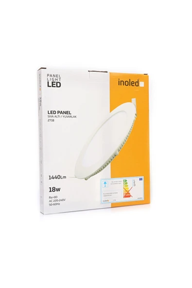 İnoled 18w Yuvarlak Sıva Altı Led Panel (beyaz-6500k) ürün görseli 1