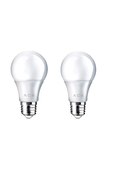ACK 9w Led Ampul 6500k Beyaz Işık 2 Adet ürün görseli 1