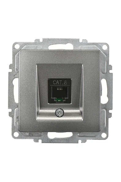 Günsan Visage Füme Tekli Data Prizi (RJ45 CAT6) Mekanizma ürün görseli 1