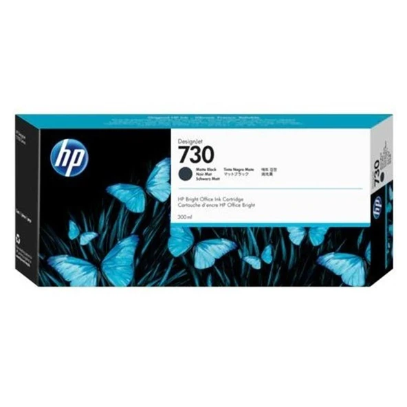 HP 730 Matte Black Mat Siyah 300 Ml Plotter Kartuşu P2V71A ürün görseli 1