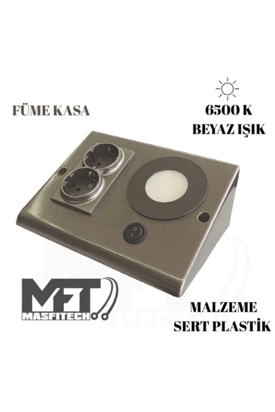 Masfitech Dolap & Tezgah Altı Prizli Aydınlatma 3 Watt (BEYAZ IŞIK) 1306-165 ürün görseli 1